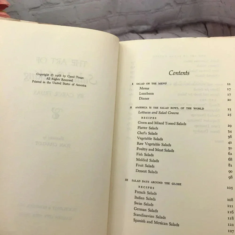 vintage cookbook the art of salad making 1968